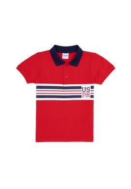 Erkek Çocuk Kırmızı Polo Yaka Tişört - 50266066018