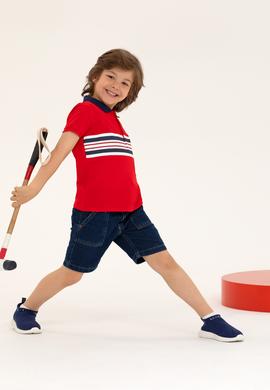 Erkek Çocuk Kırmızı Polo Yaka Tişört - 50266066018