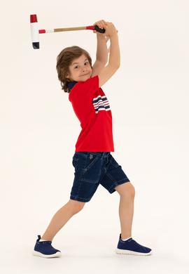 Erkek Çocuk Kırmızı Polo Yaka Tişört - 50266066018