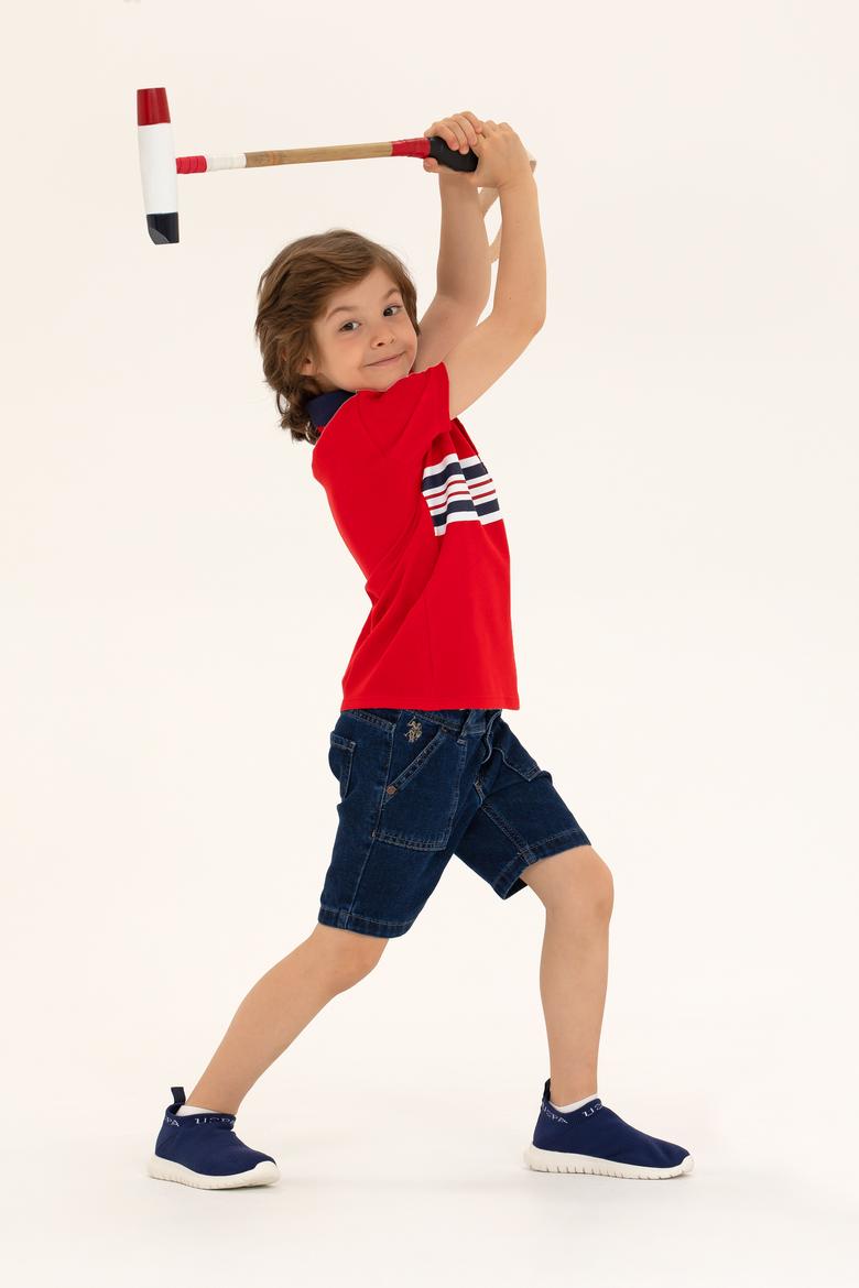 Erkek Çocuk Kırmızı Polo Yaka Tişört - 50266066018