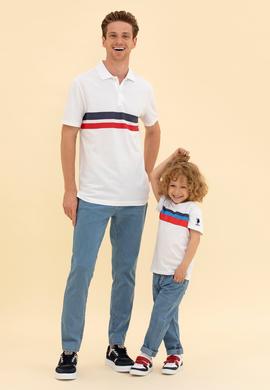 Erkek Beyaz Polo Yaka Tişört - 50264947050