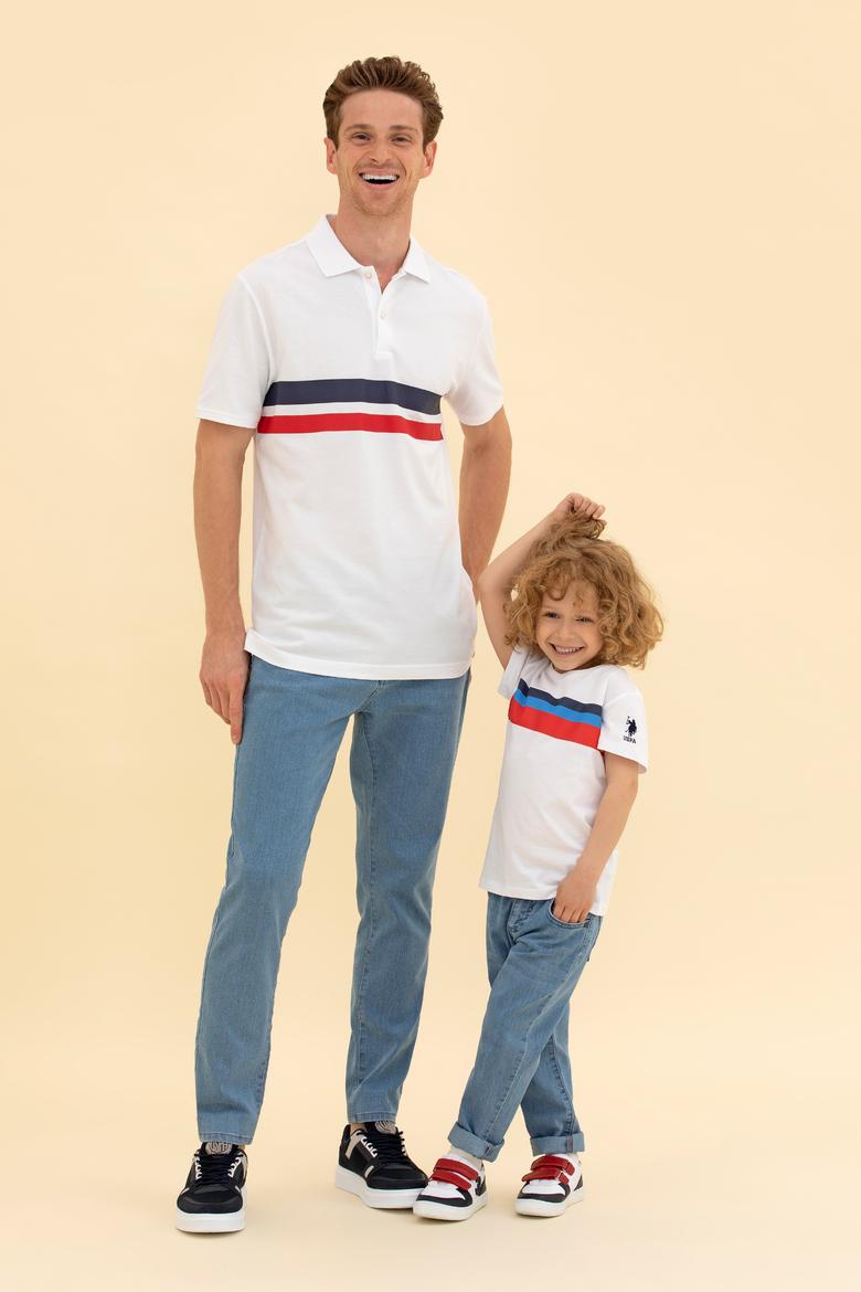 Erkek Beyaz Polo Yaka Tişört