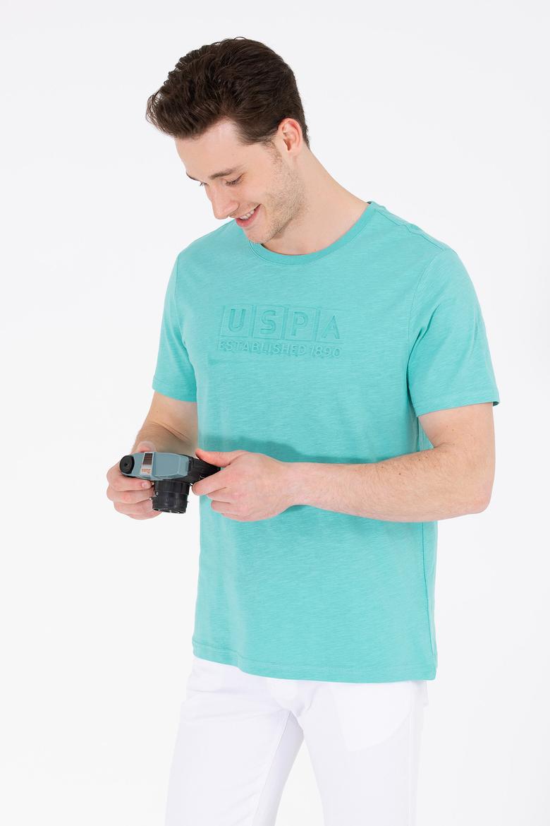 Erkek Mint Bisiklet Yaka Tişört - 50263480027