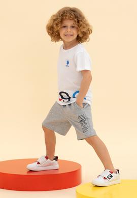 Çocuk Gri Melanj Örme Şort - 50265960013