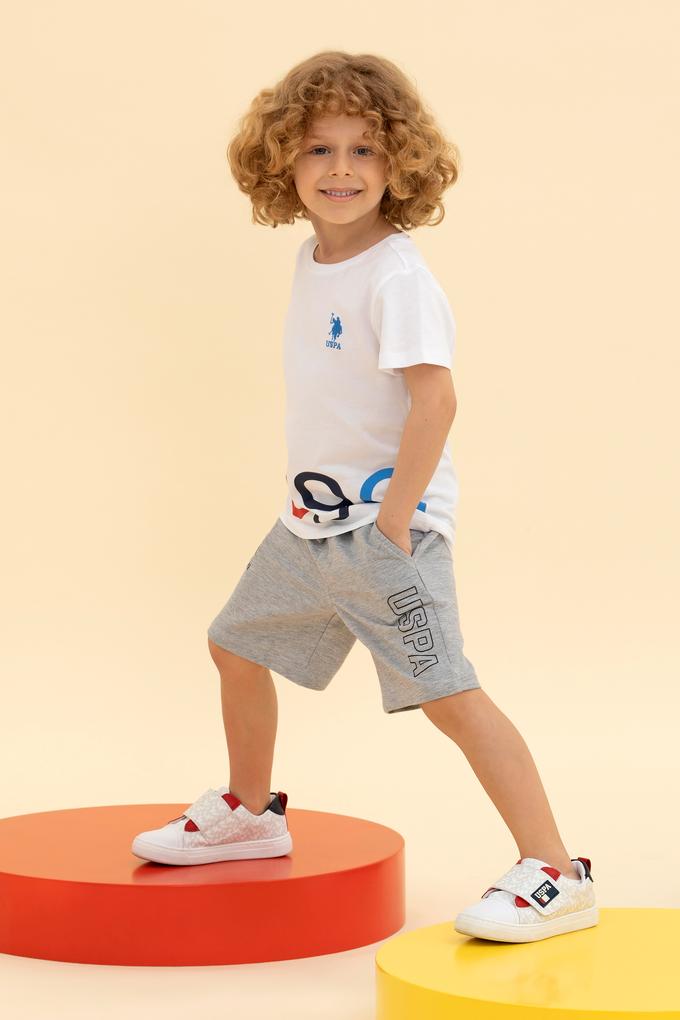 Çocuk Gri Melanj Örme Şort