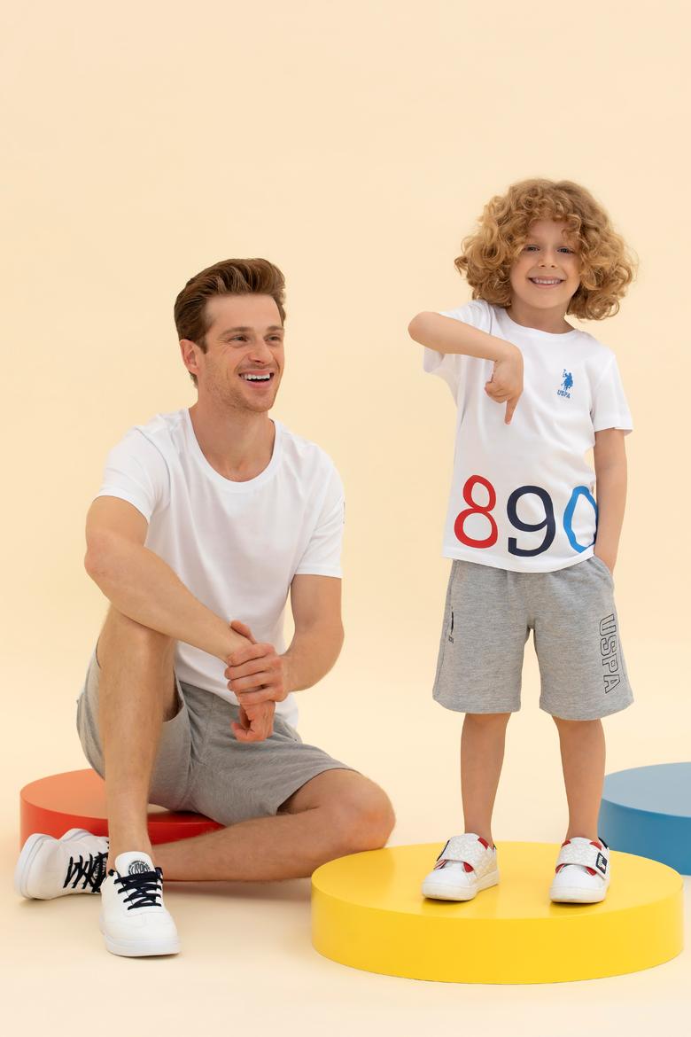 Çocuk Gri Melanj Örme Şort - 50265960013