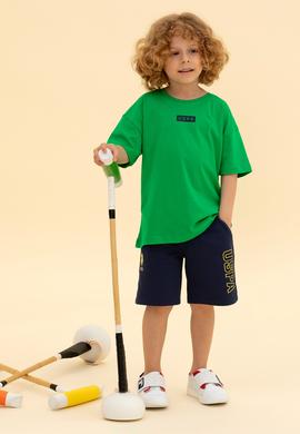 Çocuk Lacivert Örme Şort - 50265960034