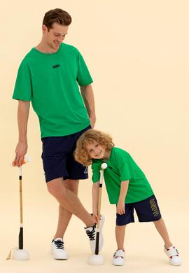 Çocuk Lacivert Örme Şort - 50265960034