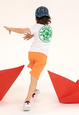 Çocuk Turuncu Örme Şort - 50265960078