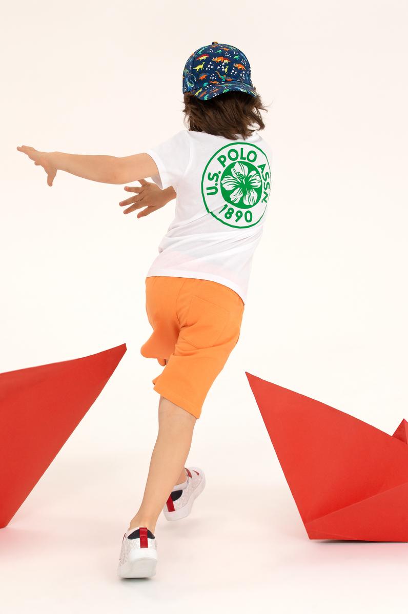 Çocuk Turuncu Örme Şort