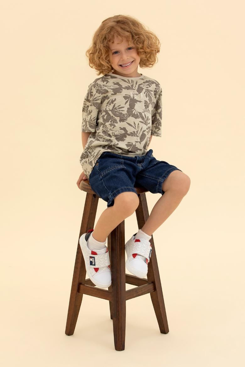 Çocuk Taş Bisiklet Yaka Tişört