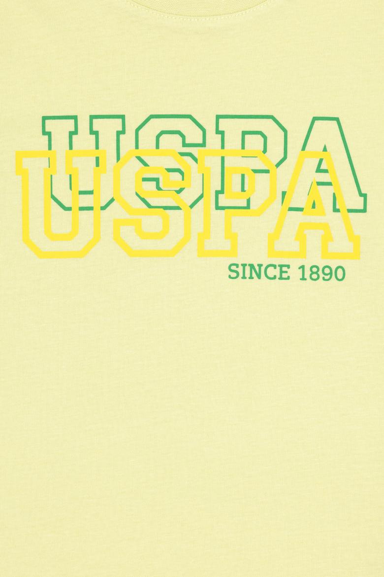 Çocuk Açık Sarı Bisiklet Yaka Tişört - 50266042008