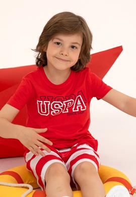 Çocuk Kırmızı Bisiklet Yaka Tişört - 50266042044