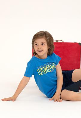 Çocuk Saks Bisiklet Yaka Tişört - 50266042068