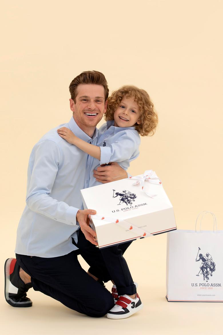 Erkek Çocuk Açık Mavi Uzun Kollu Basic Gömlek - 50267652025