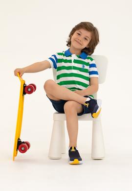 Erkek Çocuk Yeşil Polo Yaka Tişört - 50266069001