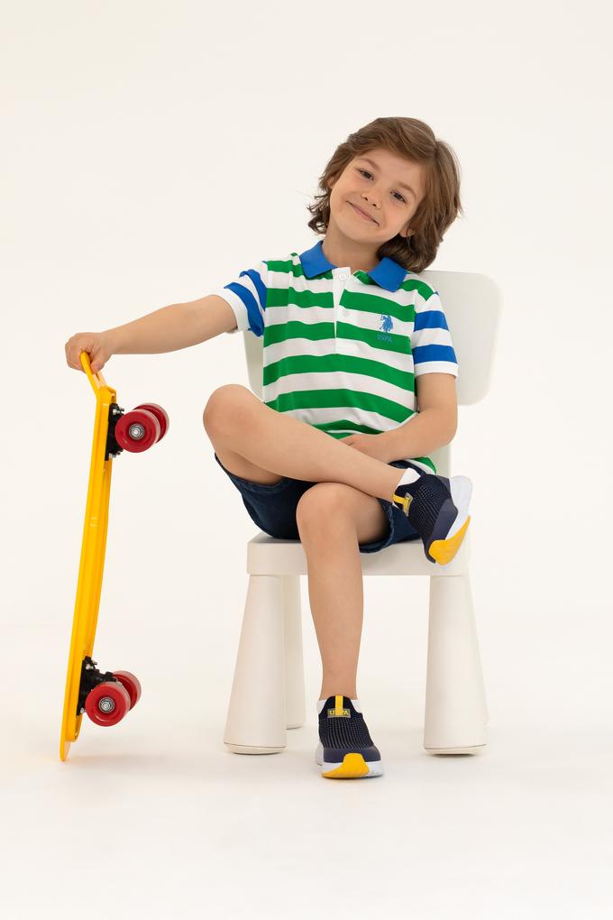 Erkek Çocuk Yeşil Polo Yaka Tişört