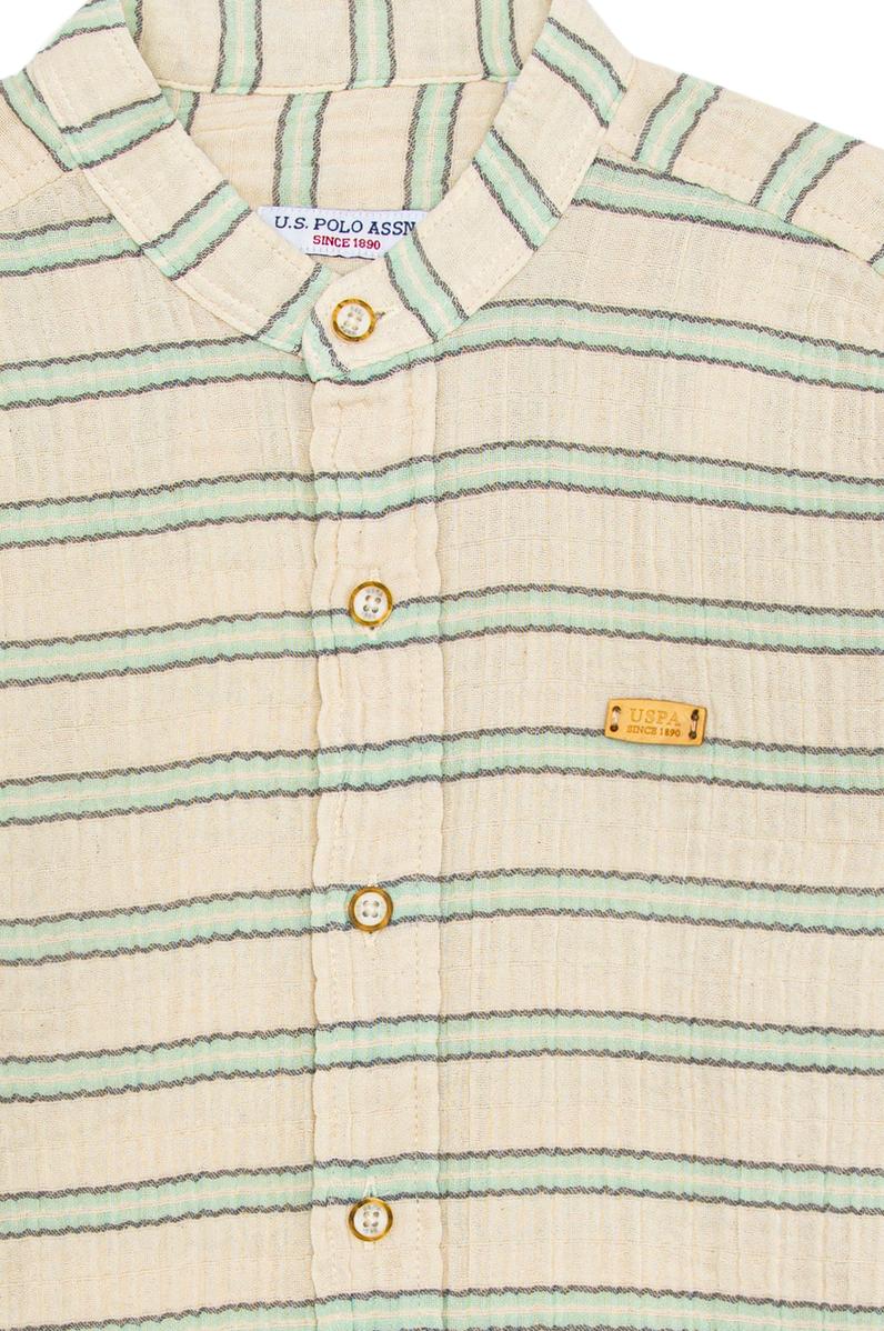 Erkek Çocuk Su Yeşili Uzun Kollu Gömlek