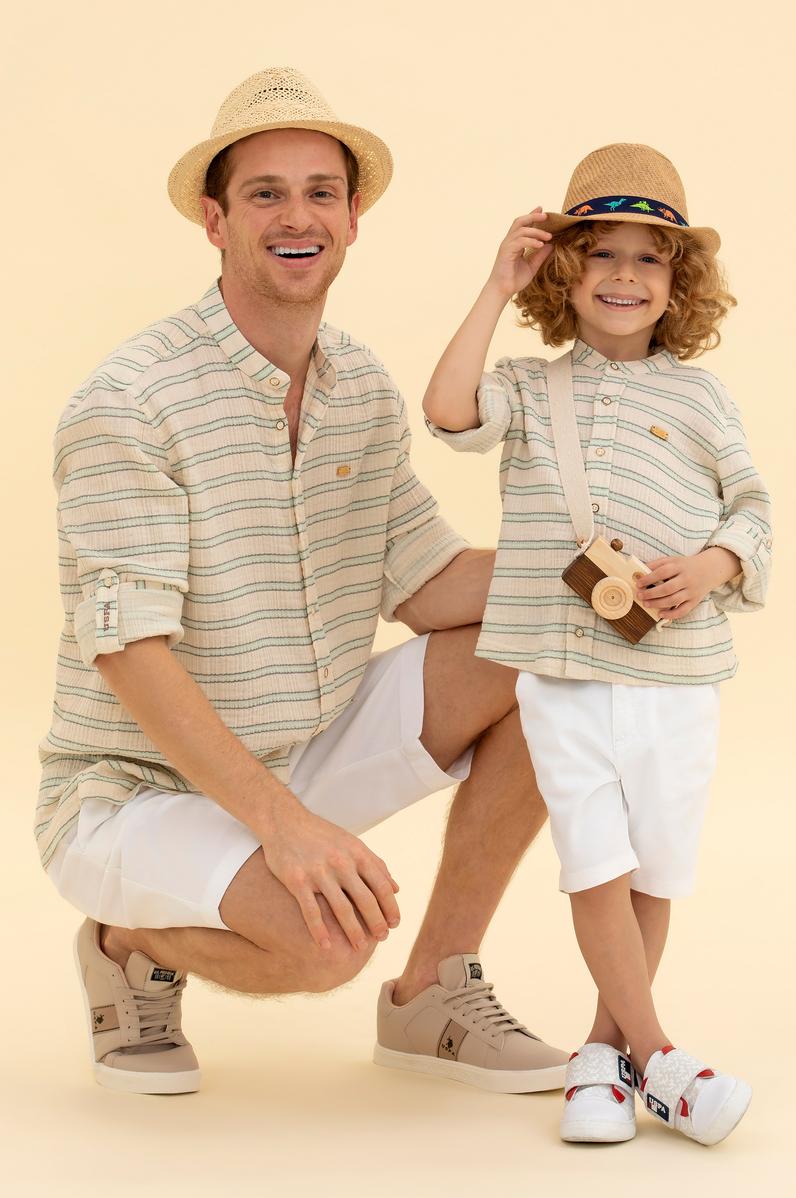 Erkek Çocuk Su Yeşili Uzun Kollu Gömlek