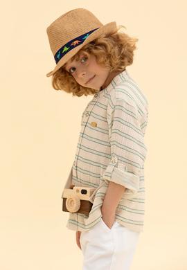 Erkek Çocuk Su Yeşili Uzun Kollu Gömlek - 50270357035