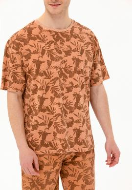 Erkek Pudra Comfort Bisiklet Yaka Tişört - 50263488034