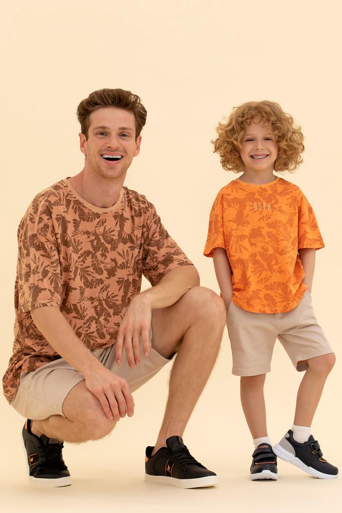 Erkek Pudra Comfort Bisiklet Yaka Tişört