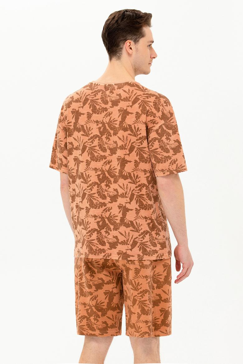 Erkek Pudra Comfort Bisiklet Yaka Tişört - 50263488034