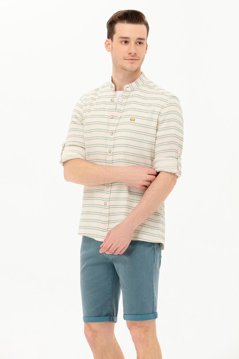 Erkek Su Yeşili Uzun Kollu Gömlek - 50264099005