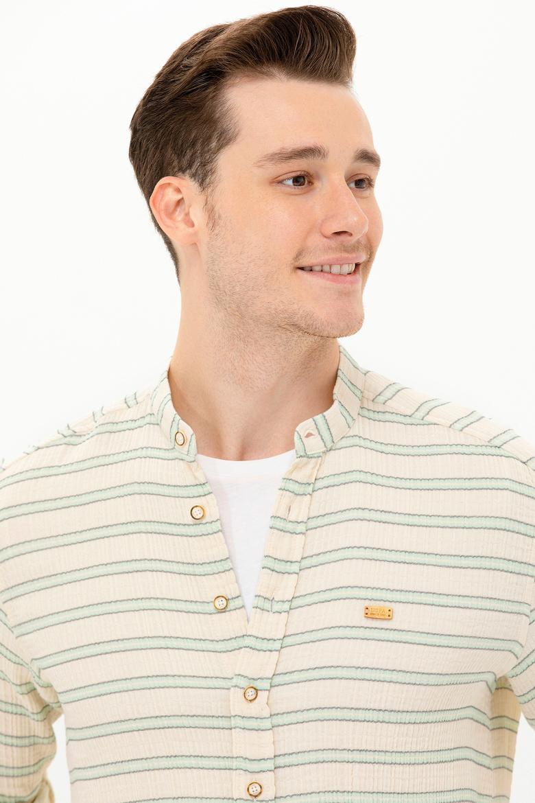 Erkek Su Yeşili Uzun Kollu Gömlek - 50264099005