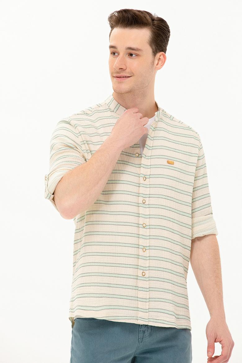 Erkek Su Yeşili Uzun Kollu Gömlek - 50264099005