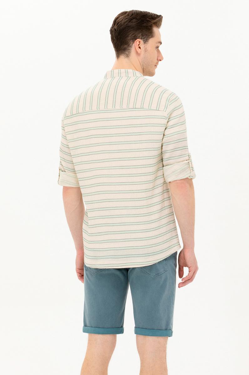 Erkek Su Yeşili Uzun Kollu Gömlek