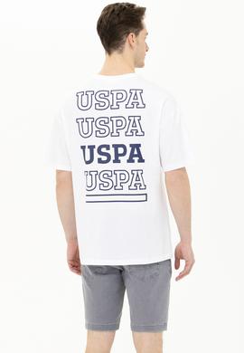 Erkek Beyaz Oversize Bisiklet Yaka Tişört - 50264935008