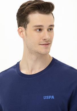 Erkek Lacivert Oversize Bisiklet Yaka Tişört - 50264935018