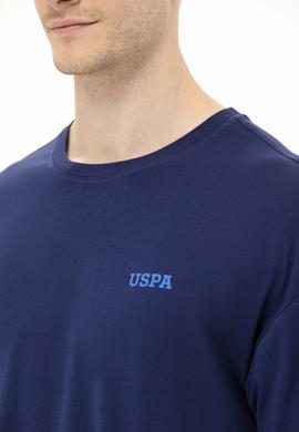 Erkek Lacivert Oversize Bisiklet Yaka Tişört - 50264935018