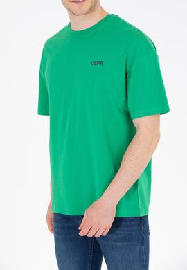 Erkek Yeşil Oversize Bisiklet Yaka Tişört - 50264935028