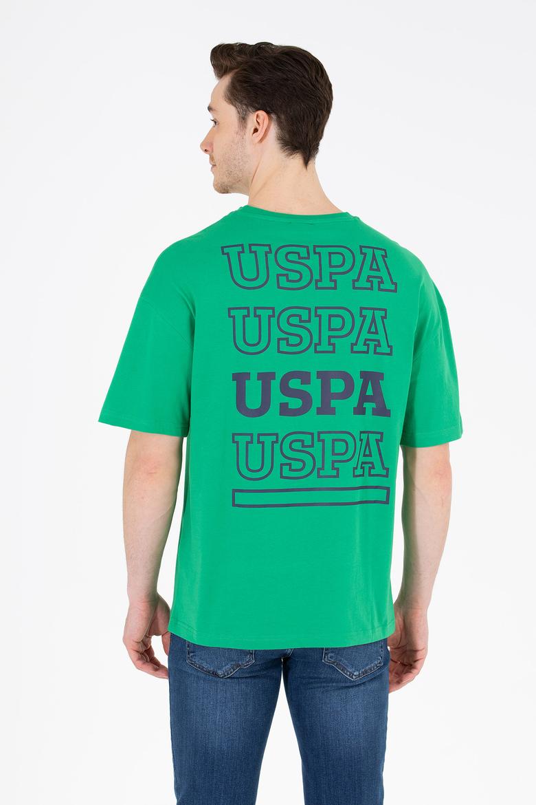 Erkek Yeşil Oversize Bisiklet Yaka Tişört - 50264935028