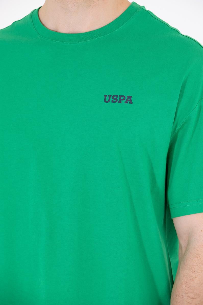 Erkek Yeşil Oversize Bisiklet Yaka Tişört