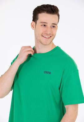 Erkek Yeşil Oversize Bisiklet Yaka Tişört - 50264935028