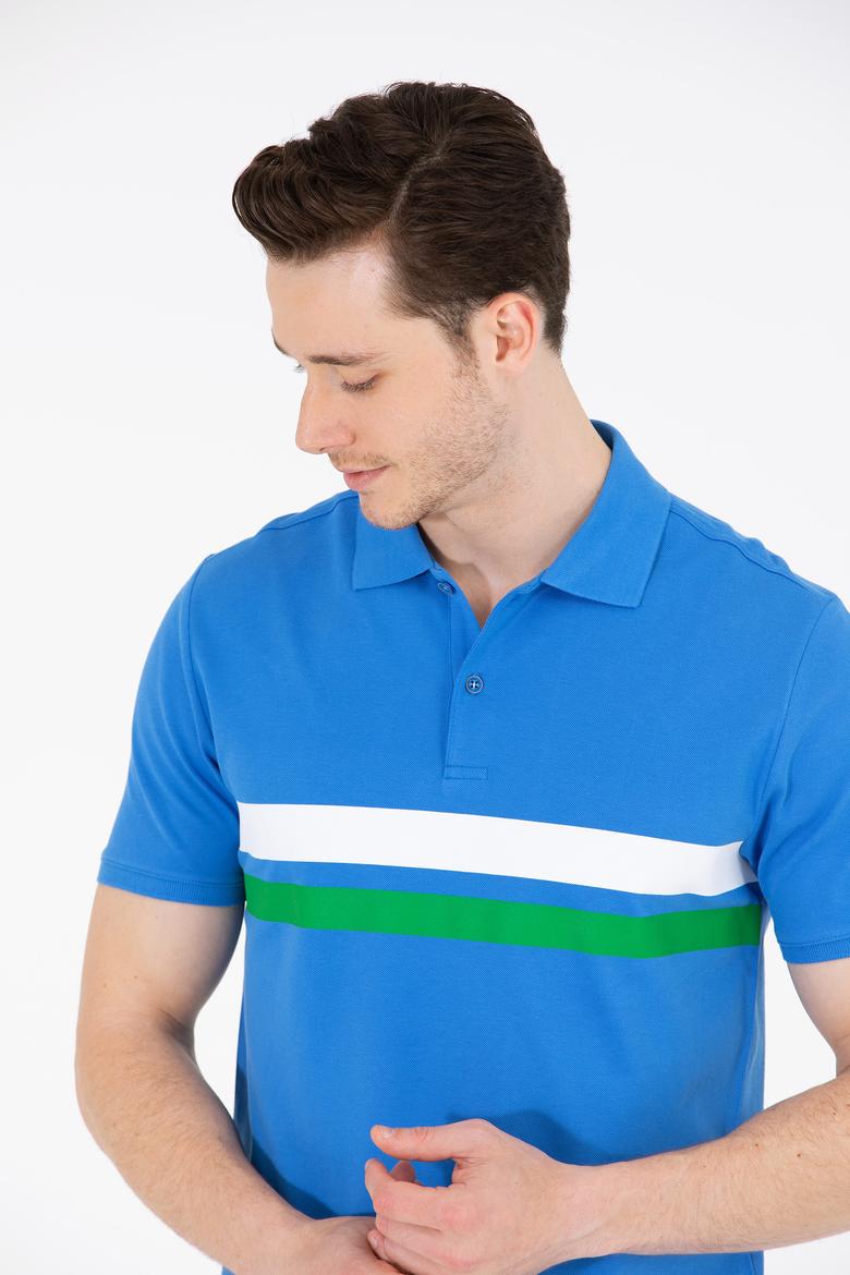 Erkek Saks Polo Yaka Tişört - 50264947017