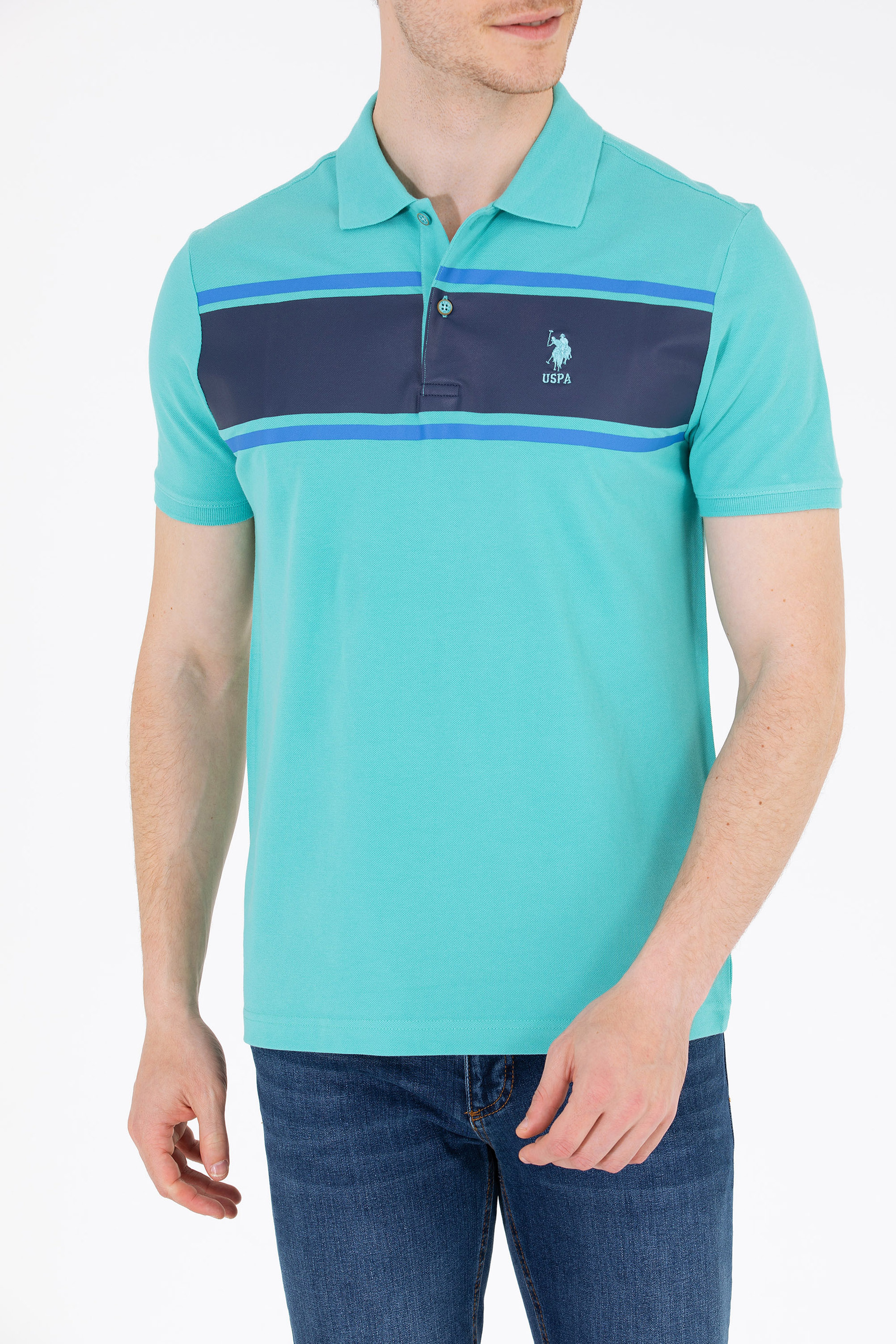 Erkek Mint Polo Yaka Tişört - Image 6