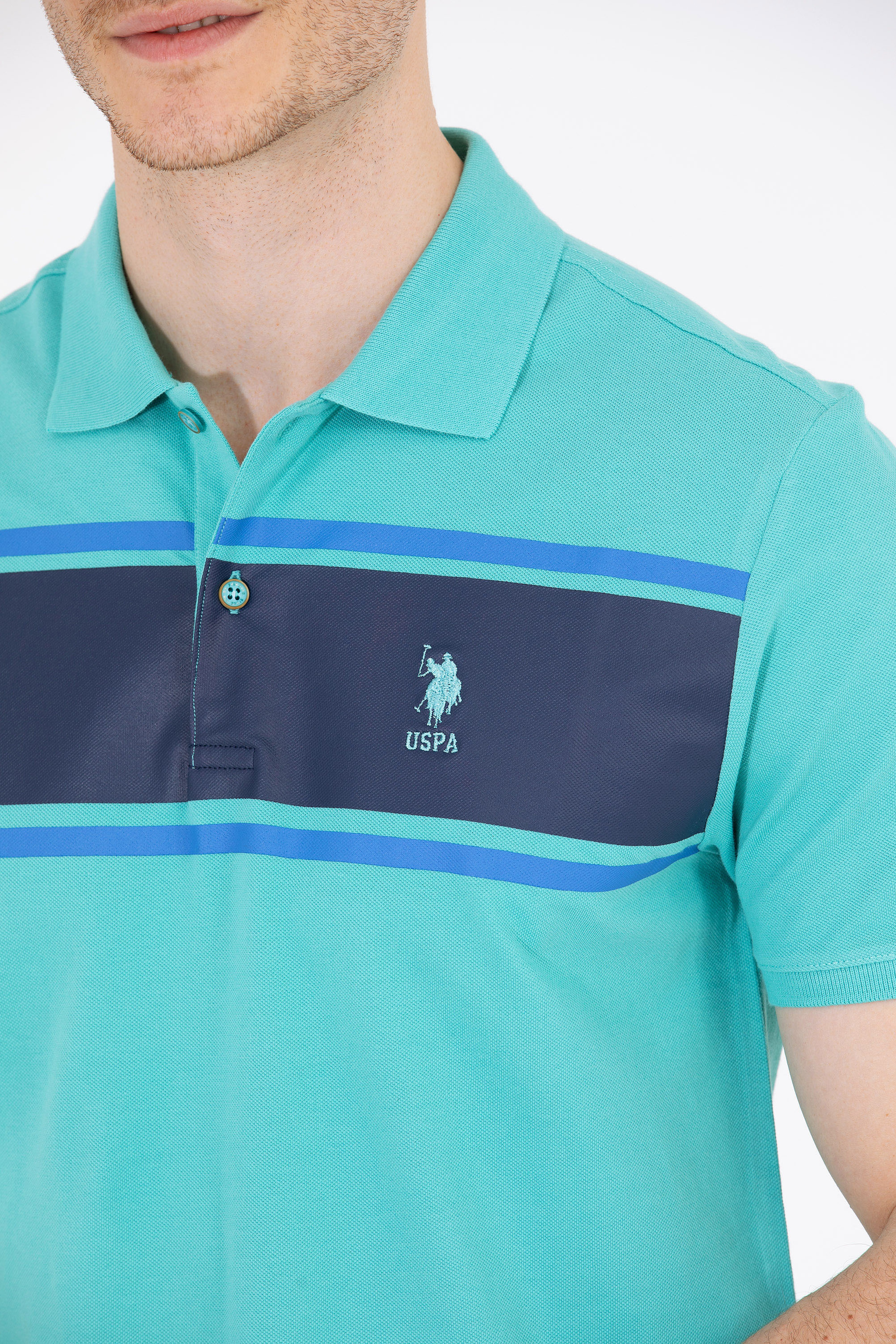 Erkek Mint Polo Yaka Tişört - Image 7