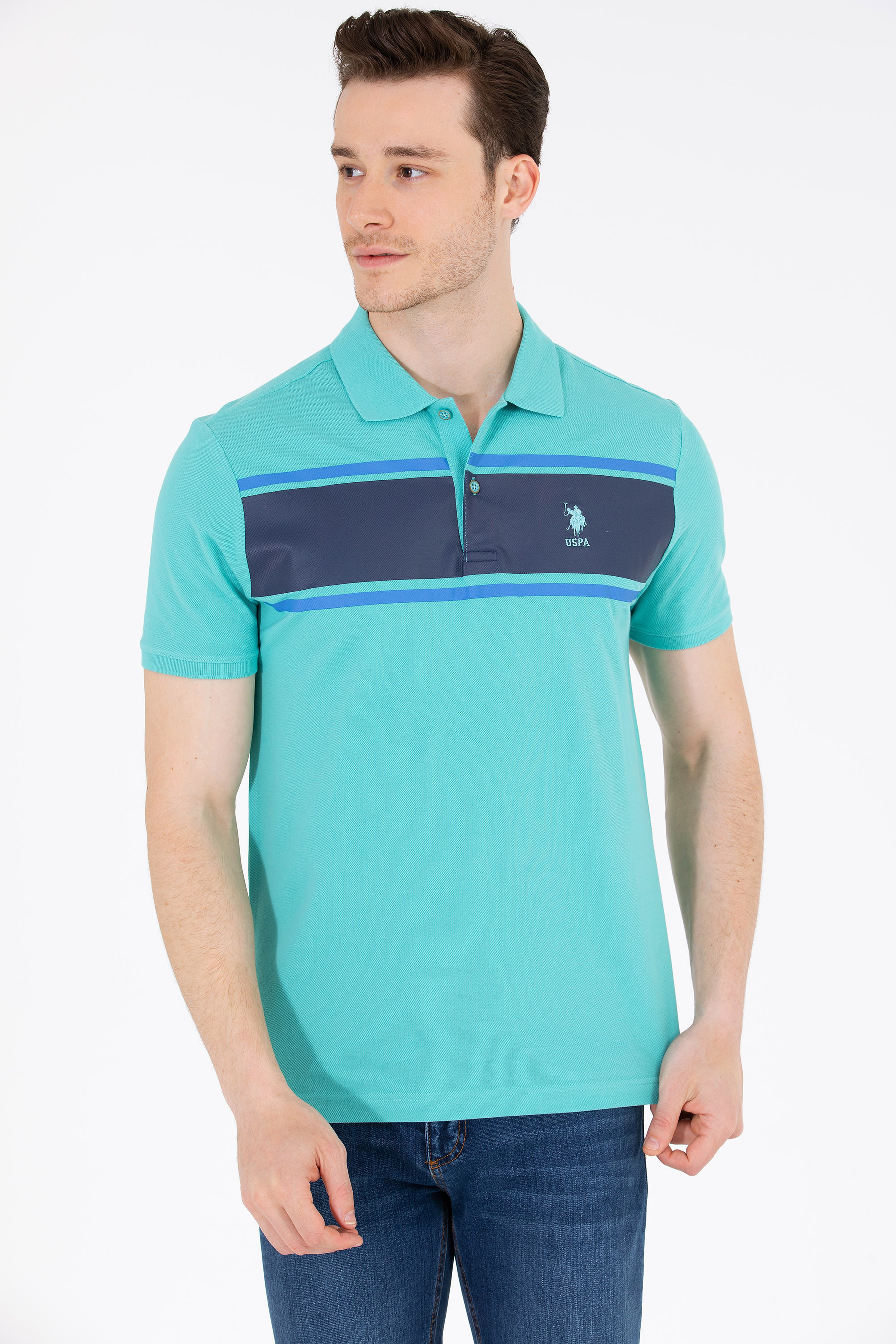 Erkek Mint Polo Yaka Tişört