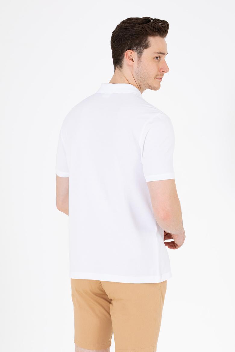 Erkek Beyaz Polo Yaka Tişört - 50265057027