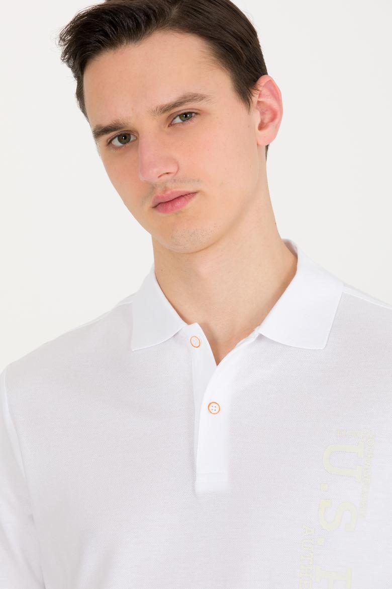Erkek Beyaz Polo Yaka Tişört - 50265068026