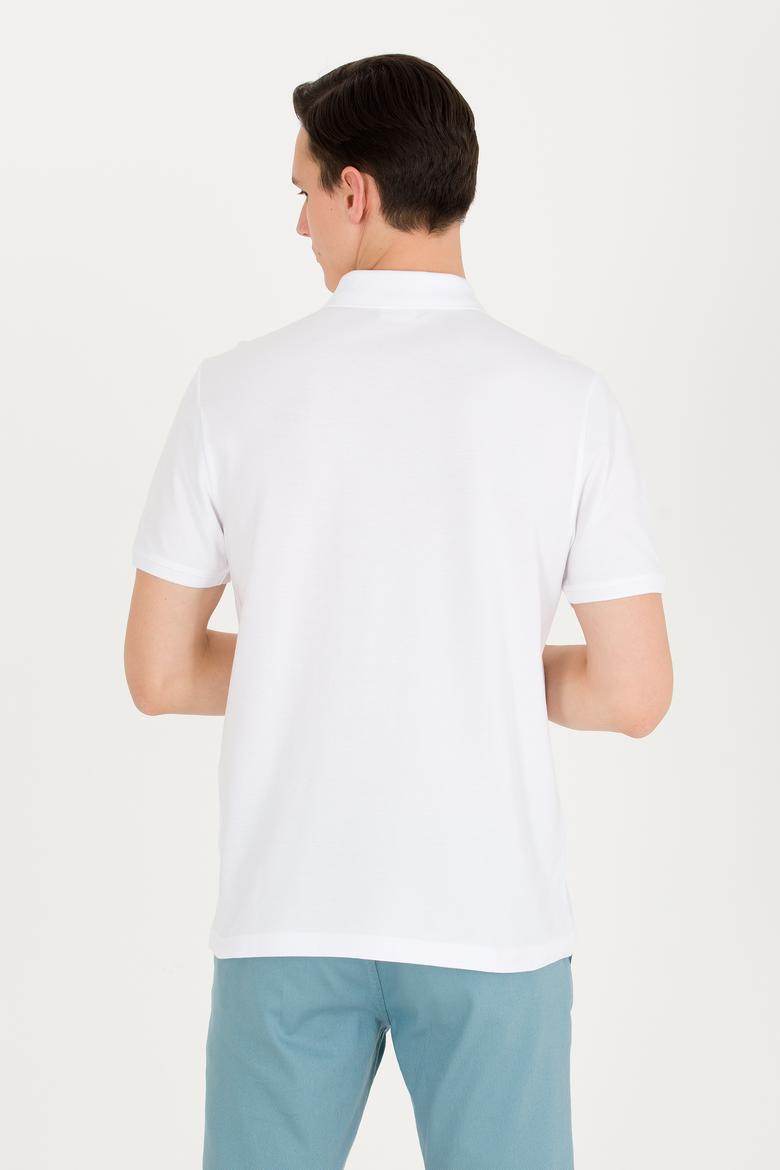 Erkek Beyaz Polo Yaka Tişört - 50265068026