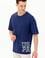 Erkek Lacivert Oversize Bisiklet Yaka Tişört