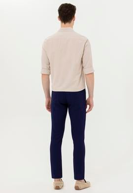 Erkek Lacivert Kanvas Pantolon - 50266049012