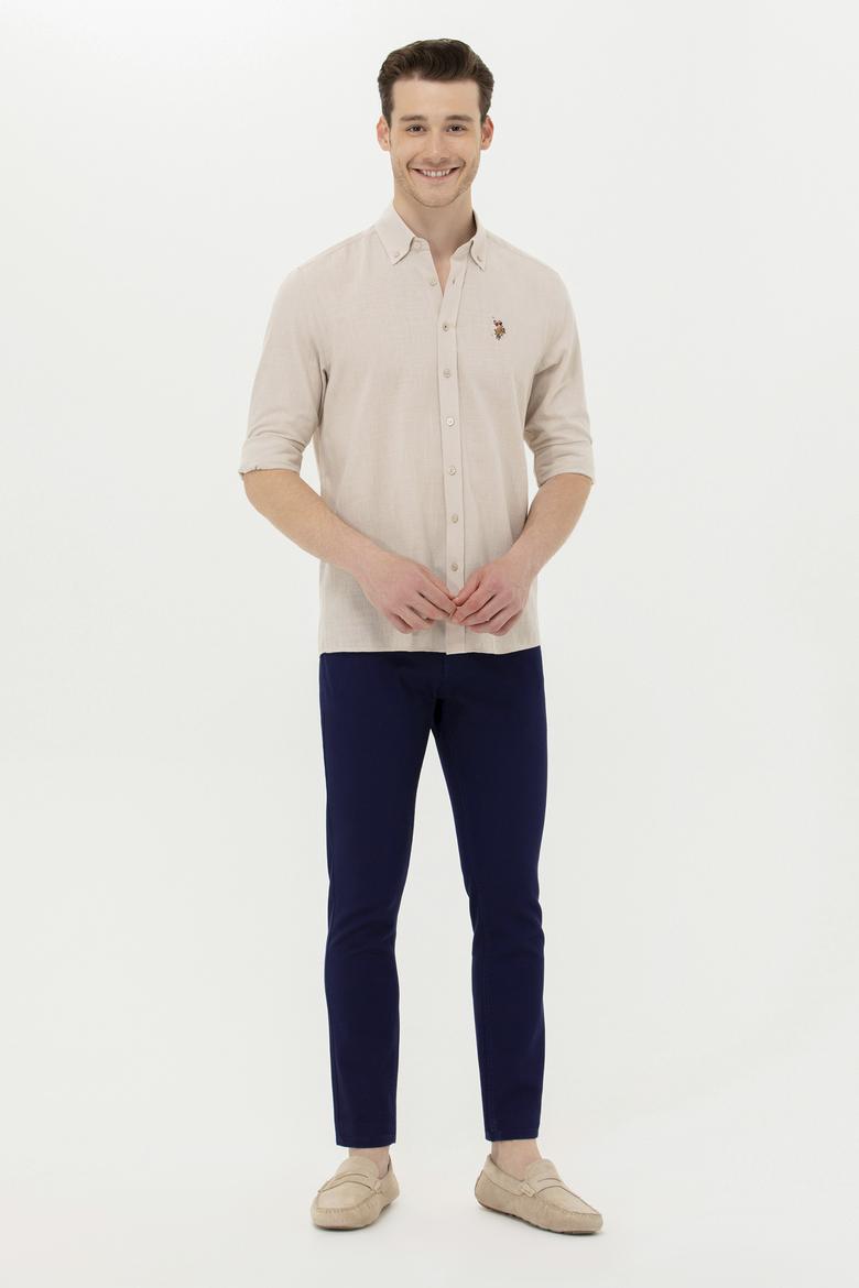 Erkek Lacivert Kanvas Pantolon - 50266049012