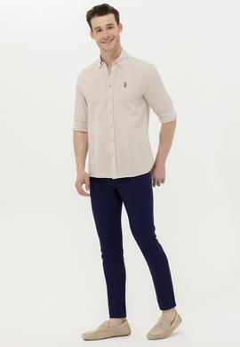 Erkek Lacivert Kanvas Pantolon - 50266049012