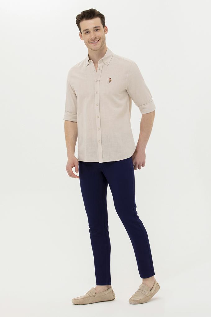 Erkek Lacivert Kanvas Pantolon